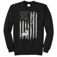 Hunter Usa Flag Hunting Deer Hunt Compound Bow Sweatshirt