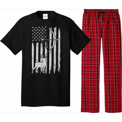 Hunter Usa Flag Hunting Deer Hunt Compound Bow Pajama Set