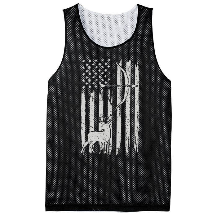 Hunter Usa Flag Hunting Deer Hunt Compound Bow Mesh Reversible Basketball Jersey Tank