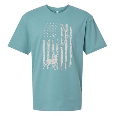 Hunter Usa Flag Hunting Deer Hunt Compound Bow Sueded Cloud Jersey T-Shirt