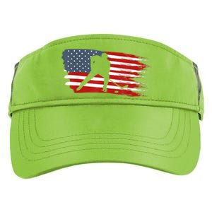 Hockey USA Flag American Flag Patriotic Ice Hockey Adult Drive Performance Visor