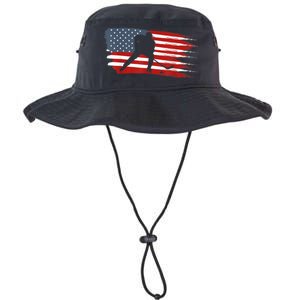 Hockey USA Flag American Flag Patriotic Ice Hockey Legacy Cool Fit Booney Bucket Hat