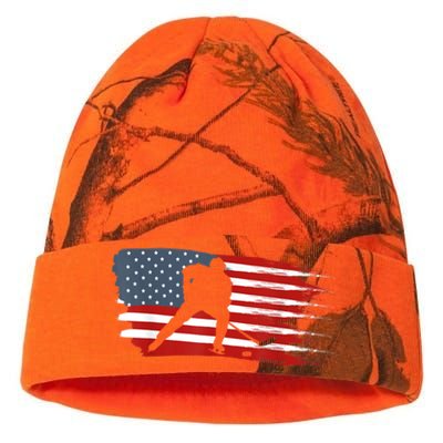 Hockey USA Flag American Flag Patriotic Ice Hockey Kati Licensed 12" Camo Beanie