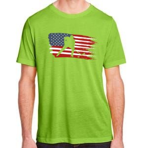 Hockey Usa Flag American Flag Patriotic Ice Hockey Gift Adult ChromaSoft Performance T-Shirt