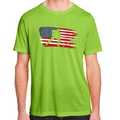 Hockey Usa Flag American Flag Patriotic Ice Hockey Gift Adult ChromaSoft Performance T-Shirt