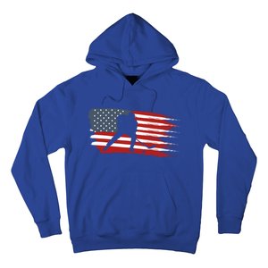 Hockey Usa Flag American Flag Patriotic Ice Hockey Gift Hoodie