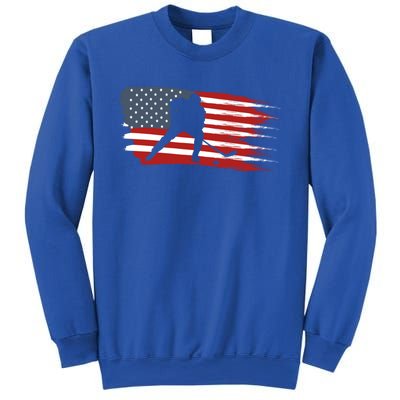 Hockey Usa Flag American Flag Patriotic Ice Hockey Gift Sweatshirt