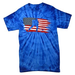 Hockey Usa Flag American Flag Patriotic Ice Hockey Gift Tie-Dye T-Shirt