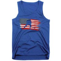 Hockey Usa Flag American Flag Patriotic Ice Hockey Gift Tank Top