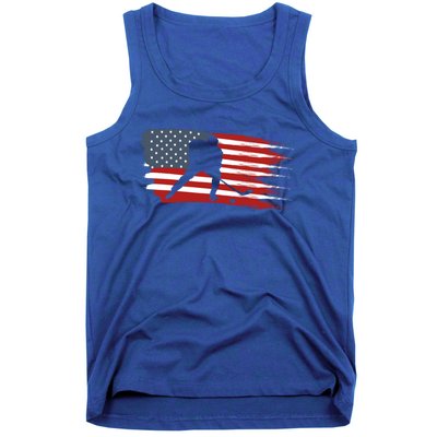 Hockey Usa Flag American Flag Patriotic Ice Hockey Gift Tank Top