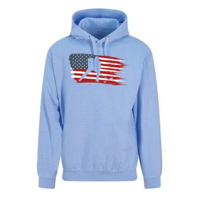 Hockey Usa Flag American Flag Patriotic Ice Hockey Gift Unisex Surf Hoodie