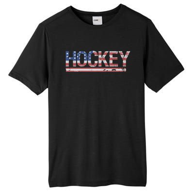 Hockey Usa Flag Cool Gift Tall Fusion ChromaSoft Performance T-Shirt