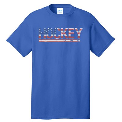 Hockey Usa Flag Cool Gift Tall T-Shirt