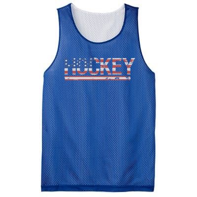 Hockey Usa Flag Cool Gift Mesh Reversible Basketball Jersey Tank