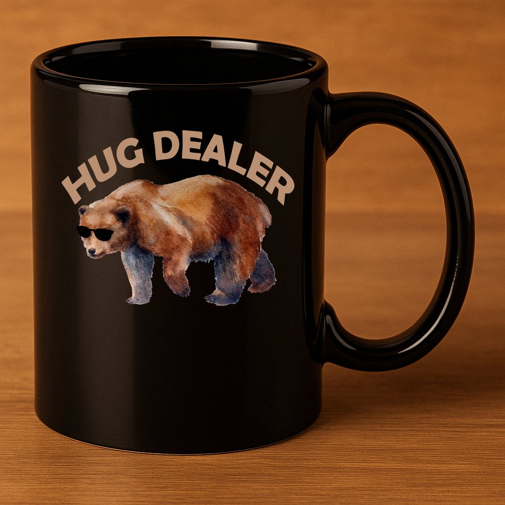 Hug Dealer Gangster Bear 11oz C Handle Ceramic Mug