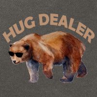 Hug Dealer Gangster Bear Cotton Canvas Backpack