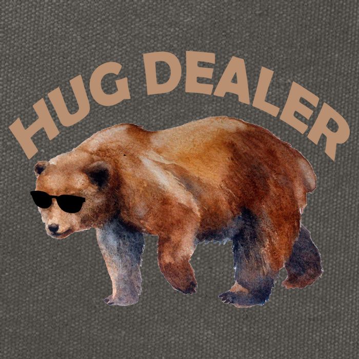 Hug Dealer Gangster Bear Cotton Canvas Backpack