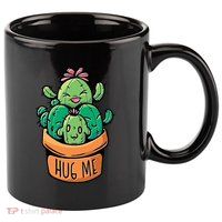 Hug Me Cactus 11oz C Handle Ceramic Mug