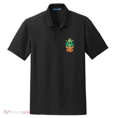 Hug Me Cactus Dry Zone Grid Polo