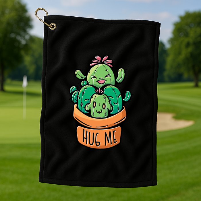 Hug Me Cactus Golf Towel