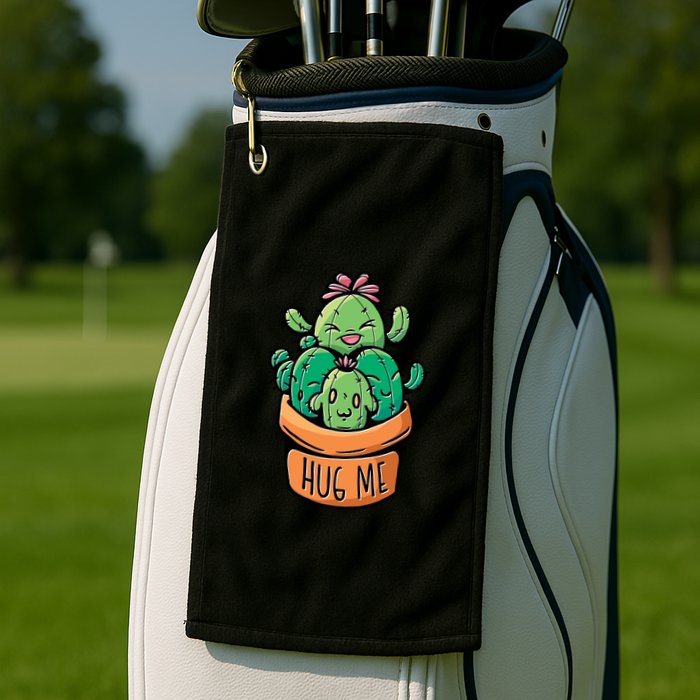 Hug Me Cactus Golf Towel