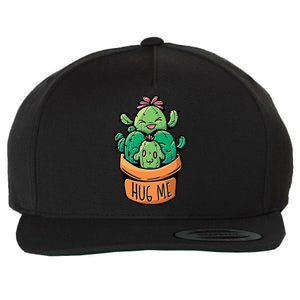 Hug Me Cactus Wool Snapback Cap