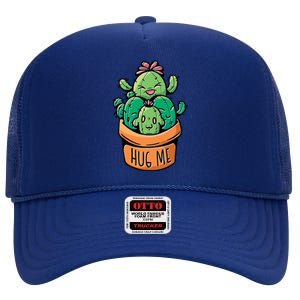 Hug Me Cactus High Crown Mesh Back Trucker Hat