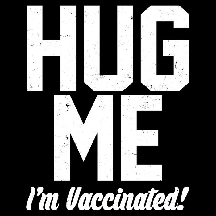 Hug Me I'm Vaccinated!  Cropped Pullover Crew