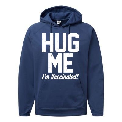 Hug Me I'm Vaccinated!  Performance Fleece Hoodie