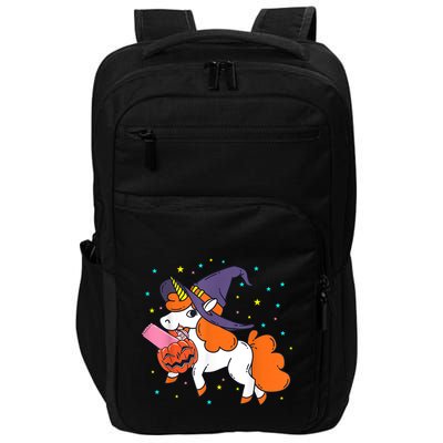 Halloween Unicorn Girls Witchy Unicorn Halloween Impact Tech Backpack