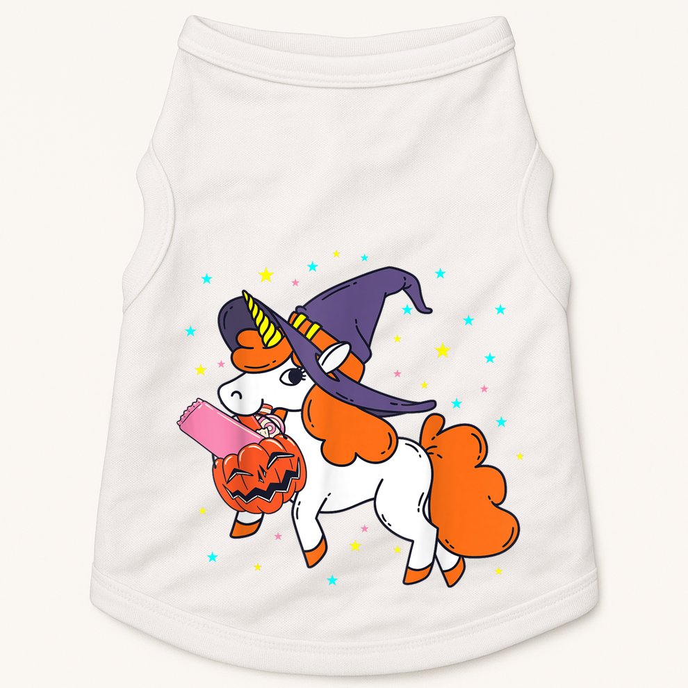 Halloween Unicorn Girls Witchy Unicorn Halloween Doggie Tank