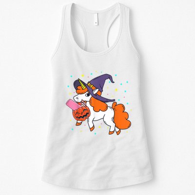 Halloween Unicorn Girls Witchy Unicorn Halloween Womens Tank Top