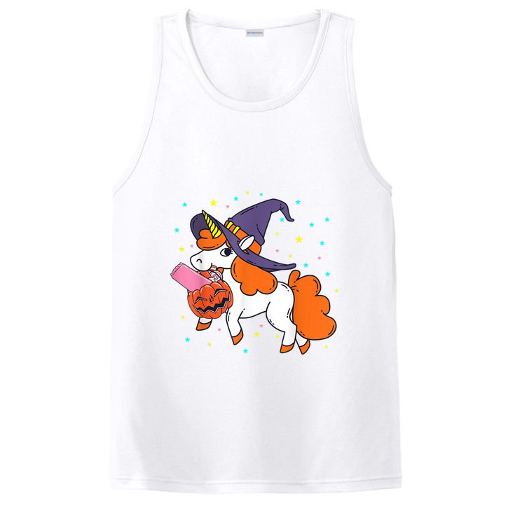 Halloween Unicorn Girls Witchy Unicorn Halloween PosiCharge Competitor Tank