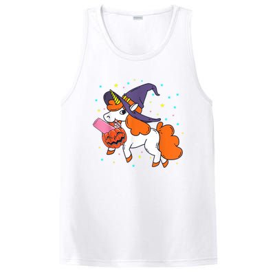 Halloween Unicorn Girls Witchy Unicorn Halloween PosiCharge Competitor Tank