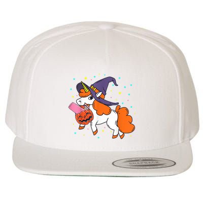 Halloween Unicorn Girls Witchy Unicorn Halloween Wool Snapback Cap