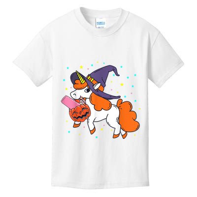 Halloween Unicorn Girls Witchy Unicorn Halloween Kids T-Shirt