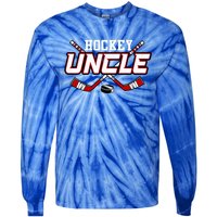 Hockey Uncle Gift Papa FatherS Day Vintage Cute Gift Tie-Dye Long Sleeve Shirt