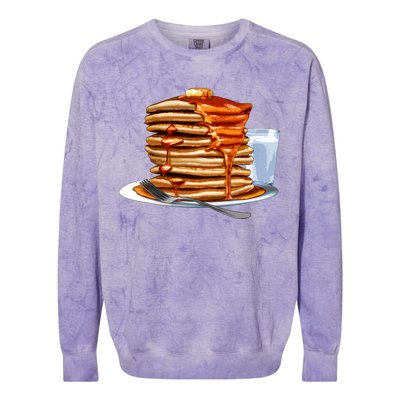 Huge Pancake Stack Colorblast Crewneck Sweatshirt