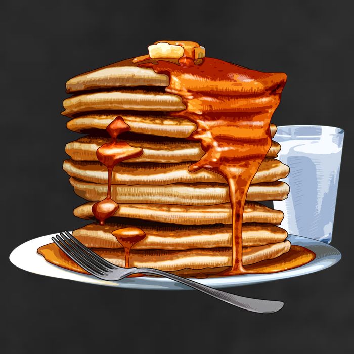 Huge Pancake Stack 7 Panel Mesh Trucker Snapback Hat