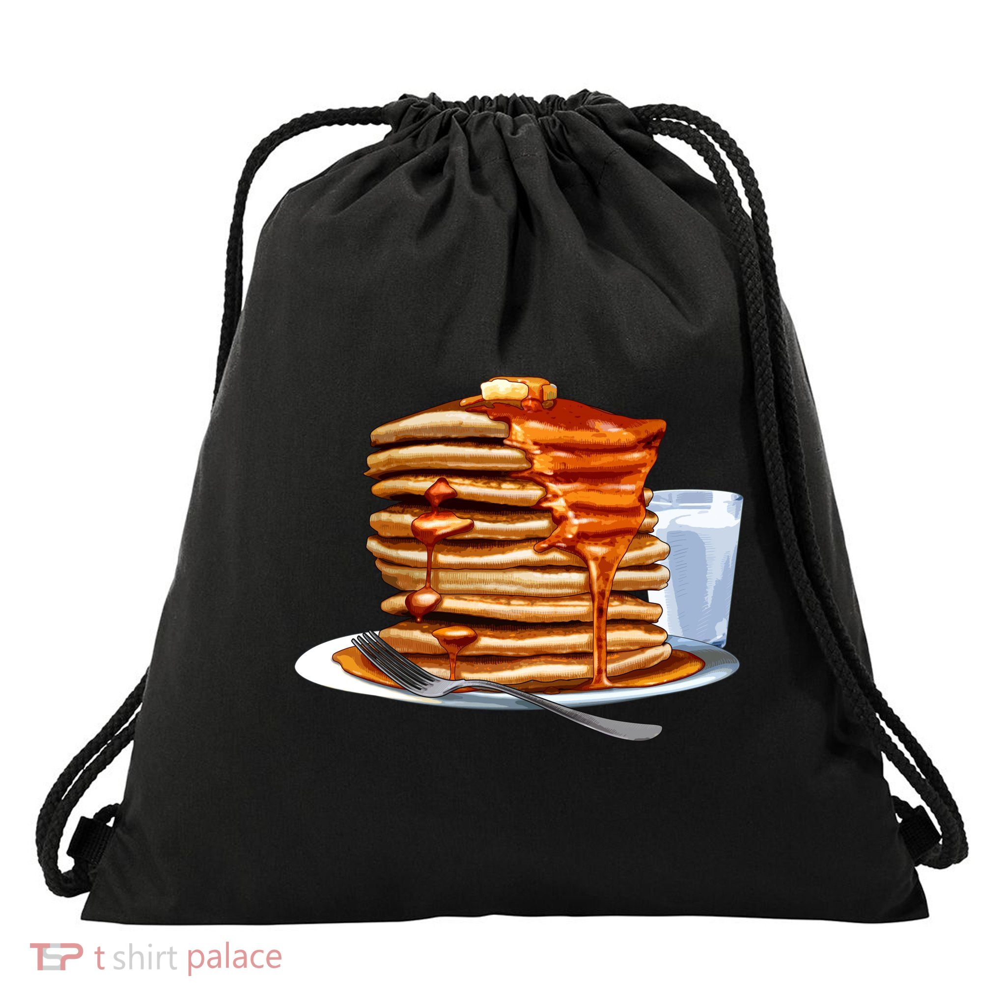 Huge Pancake Stack Drawstring Bag