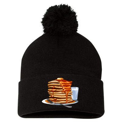 Huge Pancake Stack Pom Pom 12in Knit Beanie