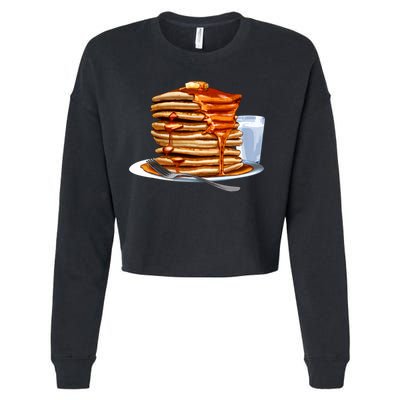 Huge Pancake Stack Cropped Pullover Crew