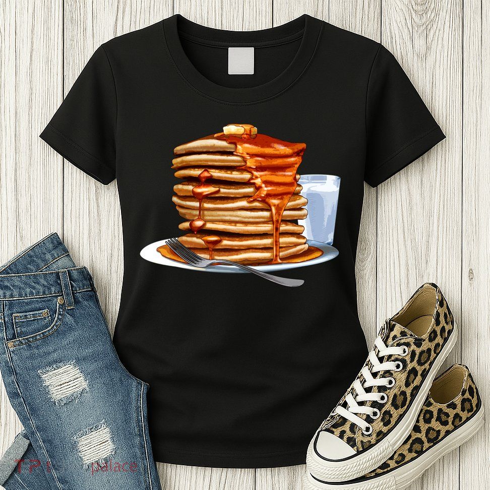 Huge Pancake Stack Womens T-Shirt