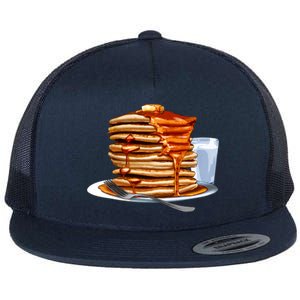 Huge Pancake Stack Flat Bill Trucker Hat