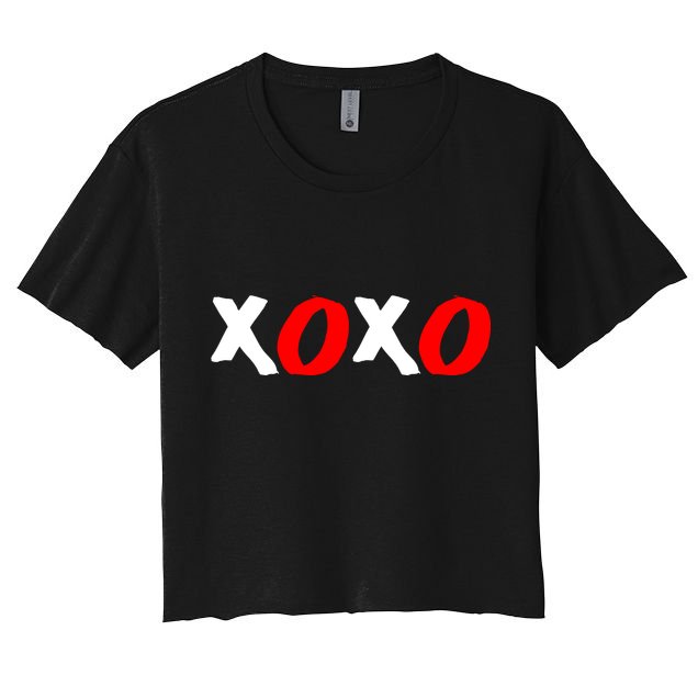 Hugs and Kisses XOXO Valentine's Day Crop Top