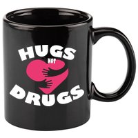 Hugs Not Drugs 11oz C Handle Ceramic Mug