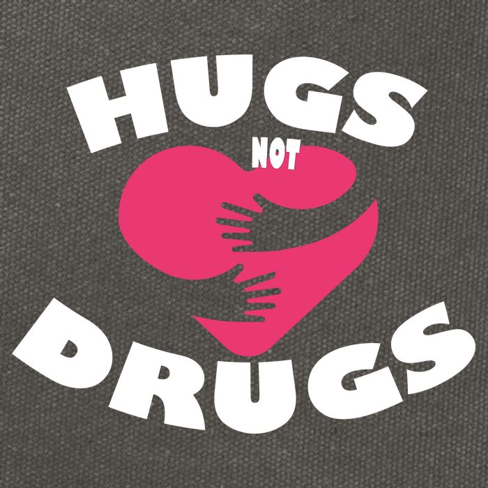 Hugs Not Drugs Cotton Canvas Backpack