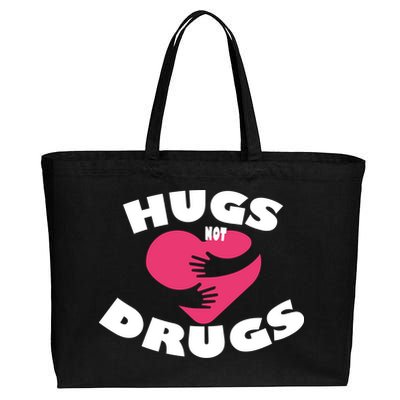 Hugs Not Drugs Cotton Canvas Jumbo Tote