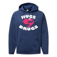 Hugs Not Drugs Performance Fleece Hoodie