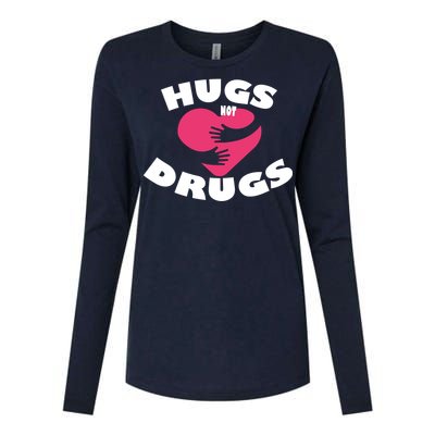 Hugs Not Drugs Womens Cotton Relaxed Long Sleeve T-Shirt